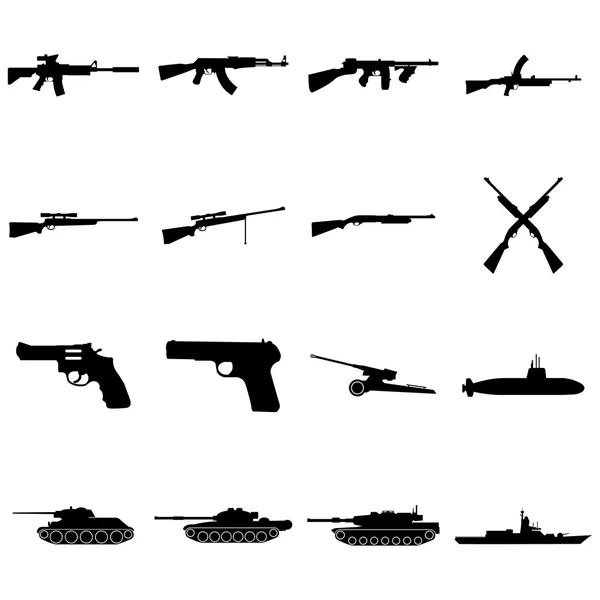 Плоские иконы - Армия — стоковый вектор