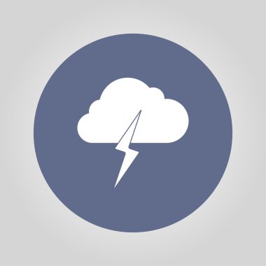 yıldırım cıvata hava düz çizgi simgesini Infographic illüstrasyon şablonu için web veya broşür