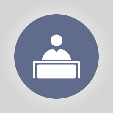 iş adamının düz simgesi