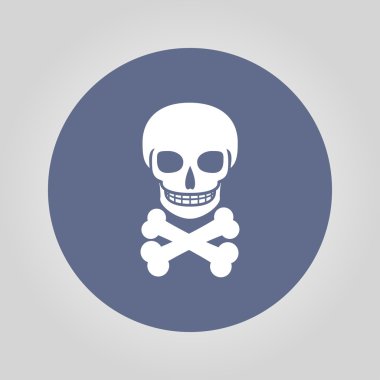 izole skull simgesi.