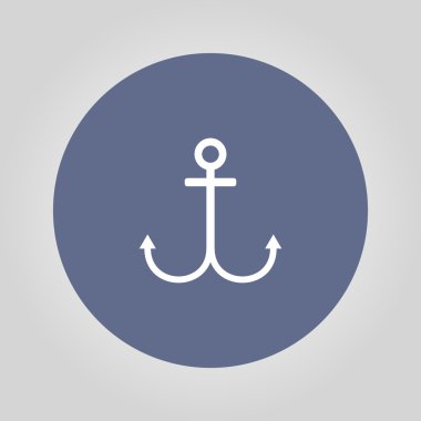 Çapa sembolü. Modern tasarım düz stil ikonu