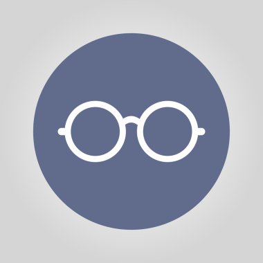 Gözlük simgesi. Düz tasarım stili.