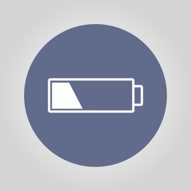 Pil simgesi. Düz tasarım stili.