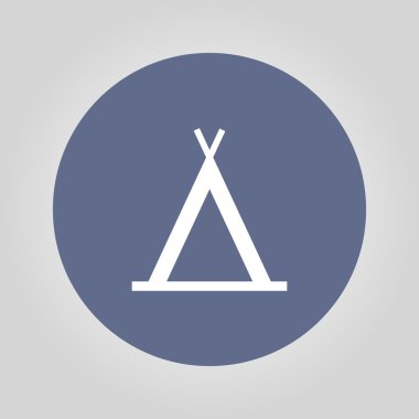 kamp simgesi. Düz tasarım stili.