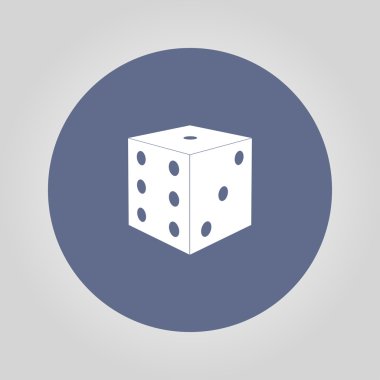 Dices simgesini işaret. Casino oyun simgesi.