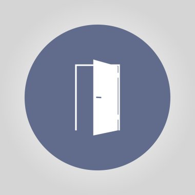 Kapı simgesi. düz tasarım biçimi.