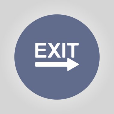 Çıkış simgesi - vektör illüstrasyonu