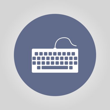 klavye simgesini. Düz tasarım stili.