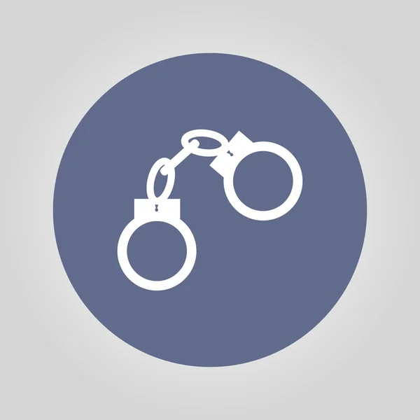 Handcuffs icon. Flat design style. — Stock Vector