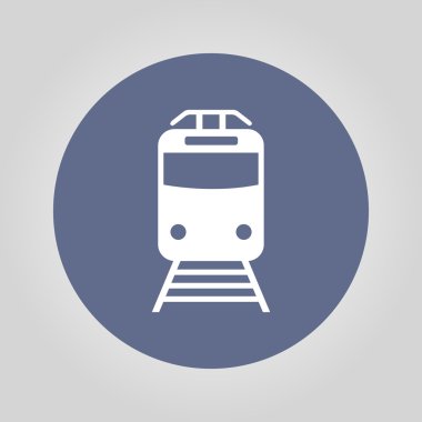Tren ikonu. düz tasarım biçimi.
