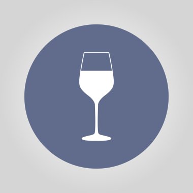 Şarap cam simgesi - Vektör