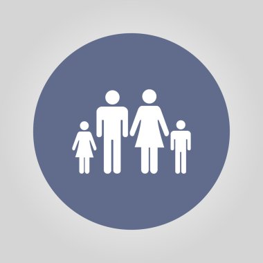 Aile simgesi. düz tasarım stili eps 10.