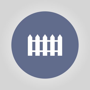 çit simgesi. Düz tasarım stili.