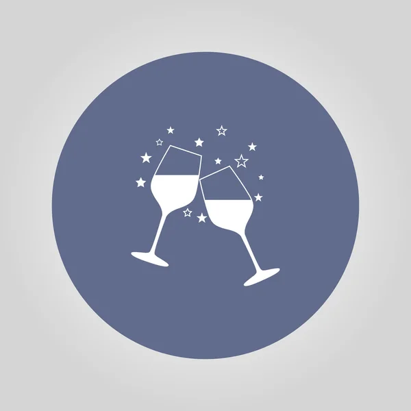 Wine glass icon - Vector — Stock Vector