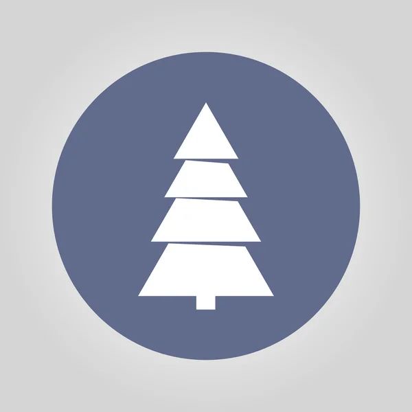 Weihnachtsbaum. flacher Designstil. — Stockvektor