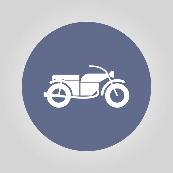 Икона мотоцикла. Плоский дизайн . — стоковый вектор