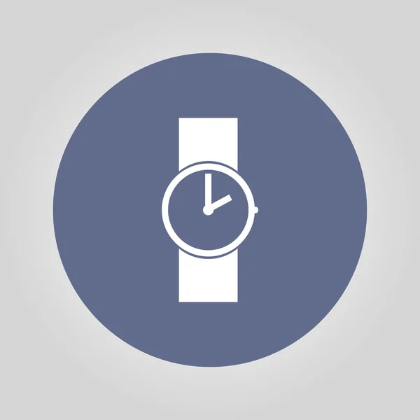 Icono del reloj de pulsera. Estilo de diseño plano . — Vector de stock