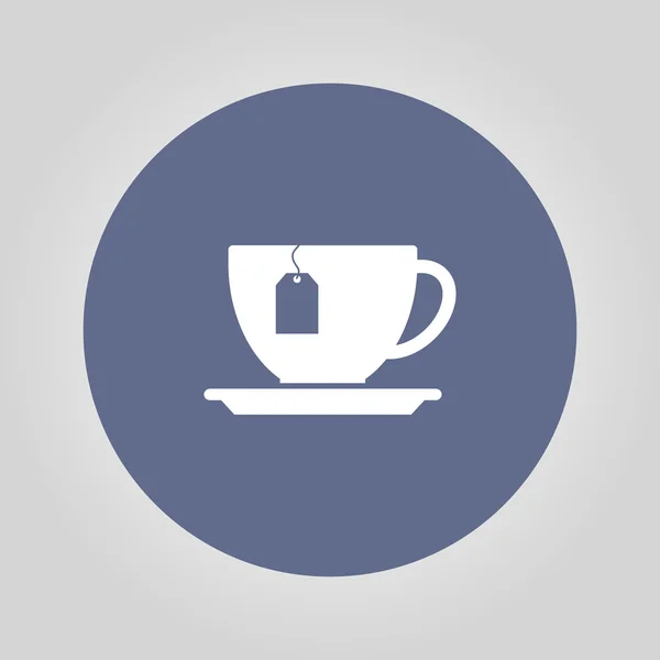 Kopp med tepåse ikon — Stock vektor