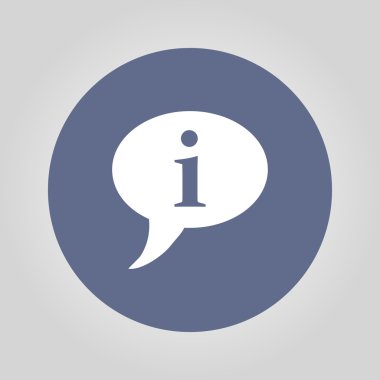 Ünlem işareti. Düz tasarım stili