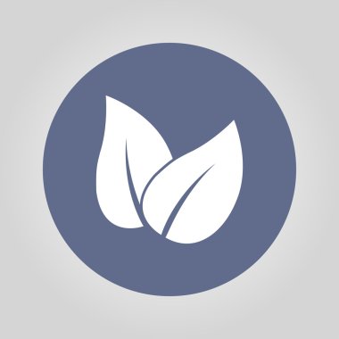 Yaprak simgesi tasarım. Düz tasarım stili.