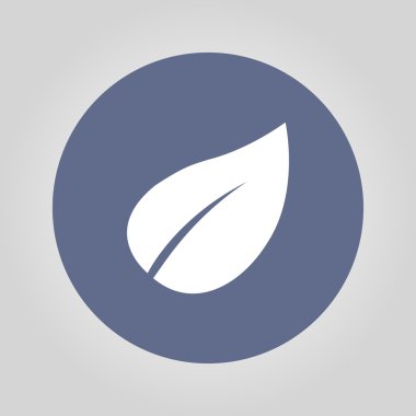 Yaprak simgesi tasarım. Düz tasarım stili.