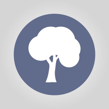 ağaçlar simgeler. Düz tasarım stili