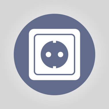 güç soketi vektör simgesi