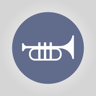 Trompet simgesi. Düz