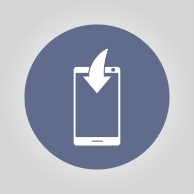 Cep telefonu Download simgesi.