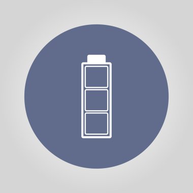 Pil simgesi. Düz tasarım stili.