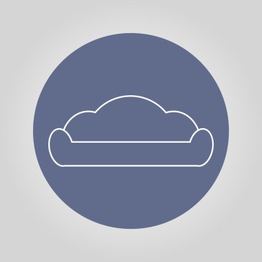 Kanepe simgeler. Modern tasarım düz stil ikonu.