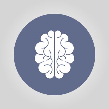 Beyin simgesi. Düz stil illüstrasyon.