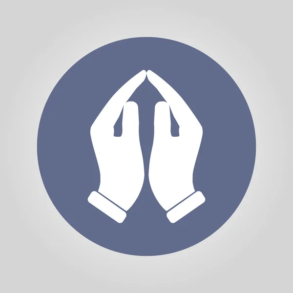 Praying hands icon, vector illustration. — Stock Vector