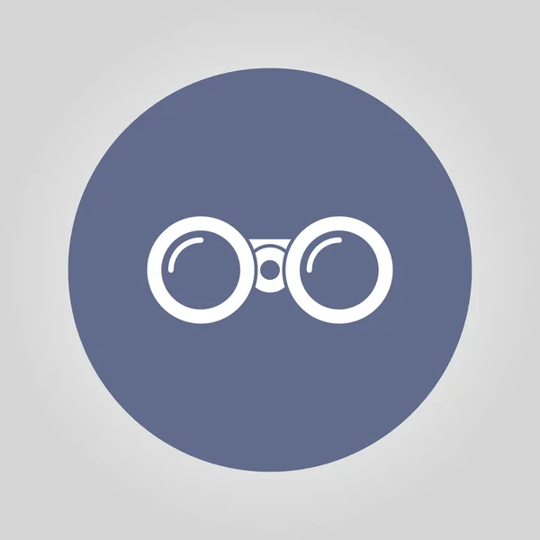 Une icône binoculaire. Style design plat — Image vectorielle