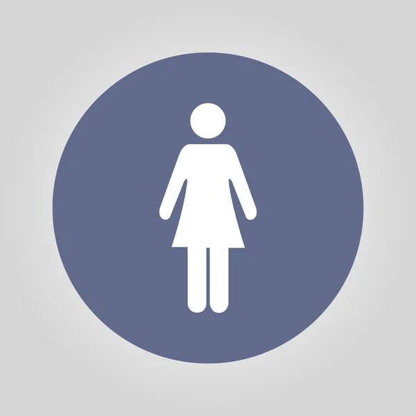 Vrouw - vector pictogram — Stockvector