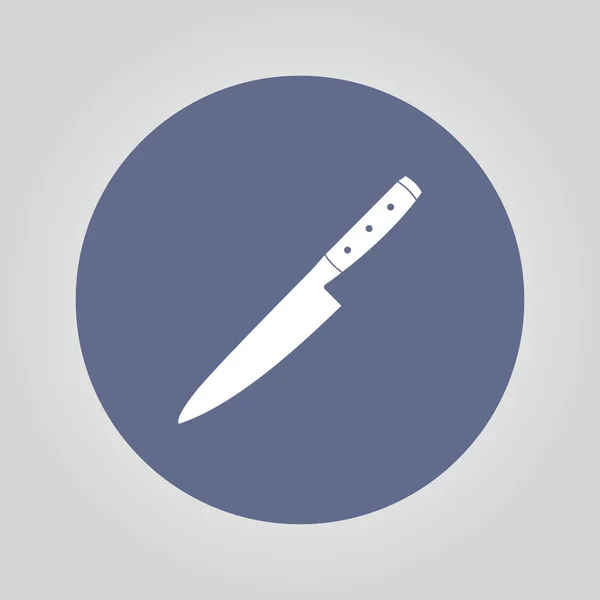 Icono del cuchillo. Plano — Vector de stock