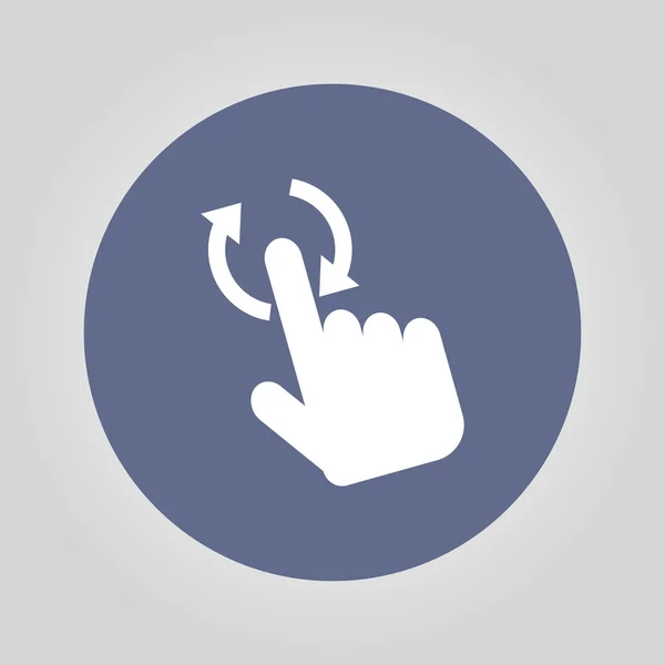 Illustration vectorielle emblème signe. Main avec toucher un bouton ou un doigt pointeur . — Image vectorielle