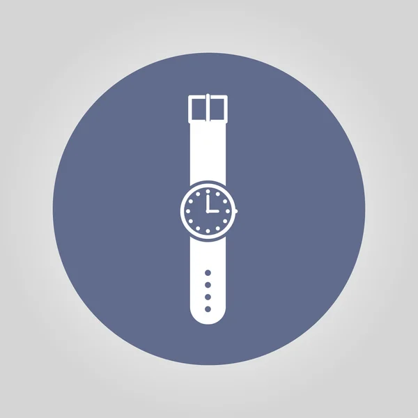 Icono del reloj de pulsera. Plano — Vector de stock