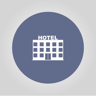 Hotel Icon. Vektör konsept illüstrasyon tasarımı için