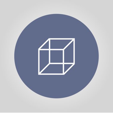 küp simgesini. Vektör konsept illüstrasyon tasarımı için