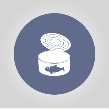 kutu - konserve yiyecek. Vektör konsept illüstrasyon tasarımı için