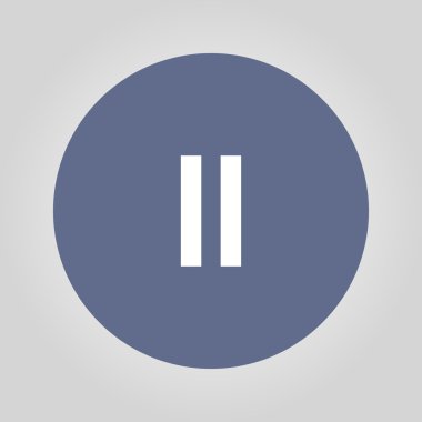 Duraklat düz web simgesi