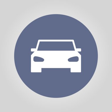 Araba simgesi. düz tasarım stili.