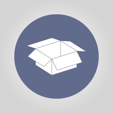 kutusu vektör çizim. düz tasarım stili