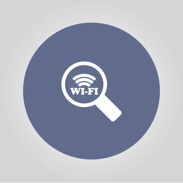 Search wi-fi connection flat icon — Stock Vector
