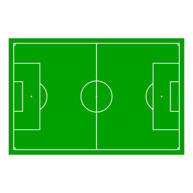 Çizgi ve çim dokusu ile futbol sahası