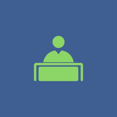 iş adamının düz simgesi