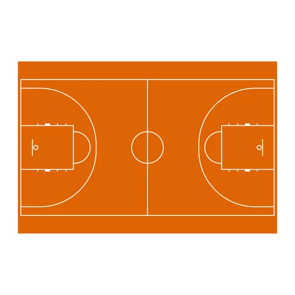 Campo de baloncesto. Ilustración vectorial para diseño — Vector de stock