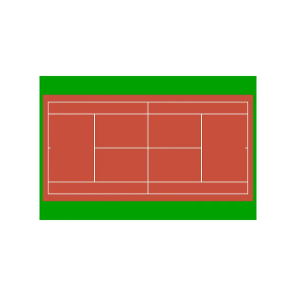 Terrain de tennis. Vecteur . — Image vectorielle