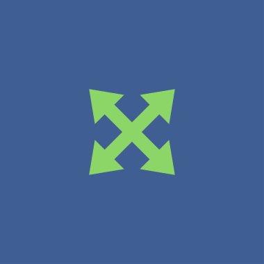 tam ekran işareti simgesi. ok simgesi.